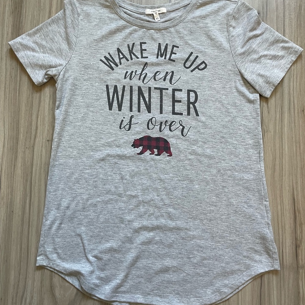 Maurices Gray Short Sleeve Graphic Tee